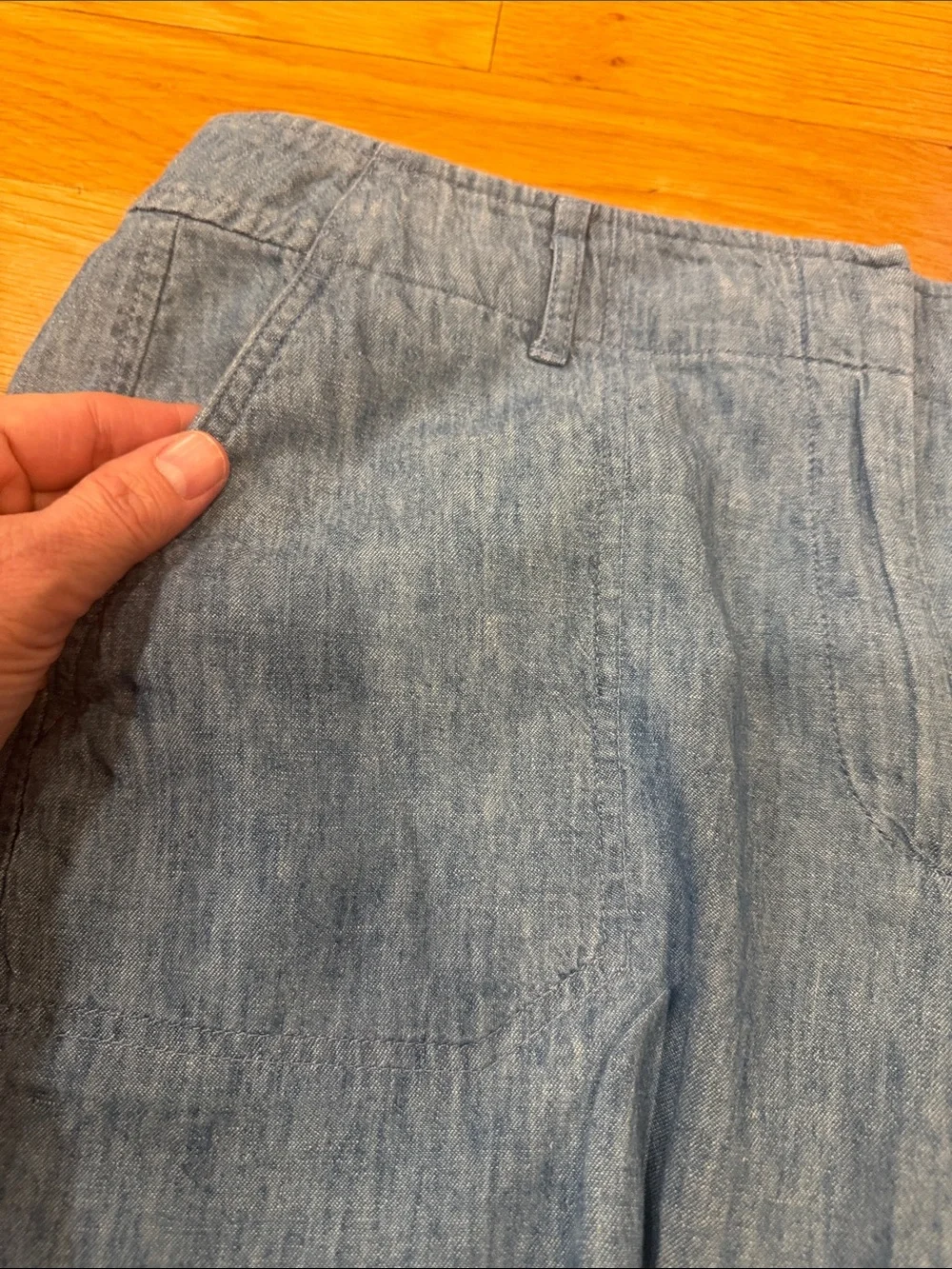 Talbots linen blend cropped pants size 8P.